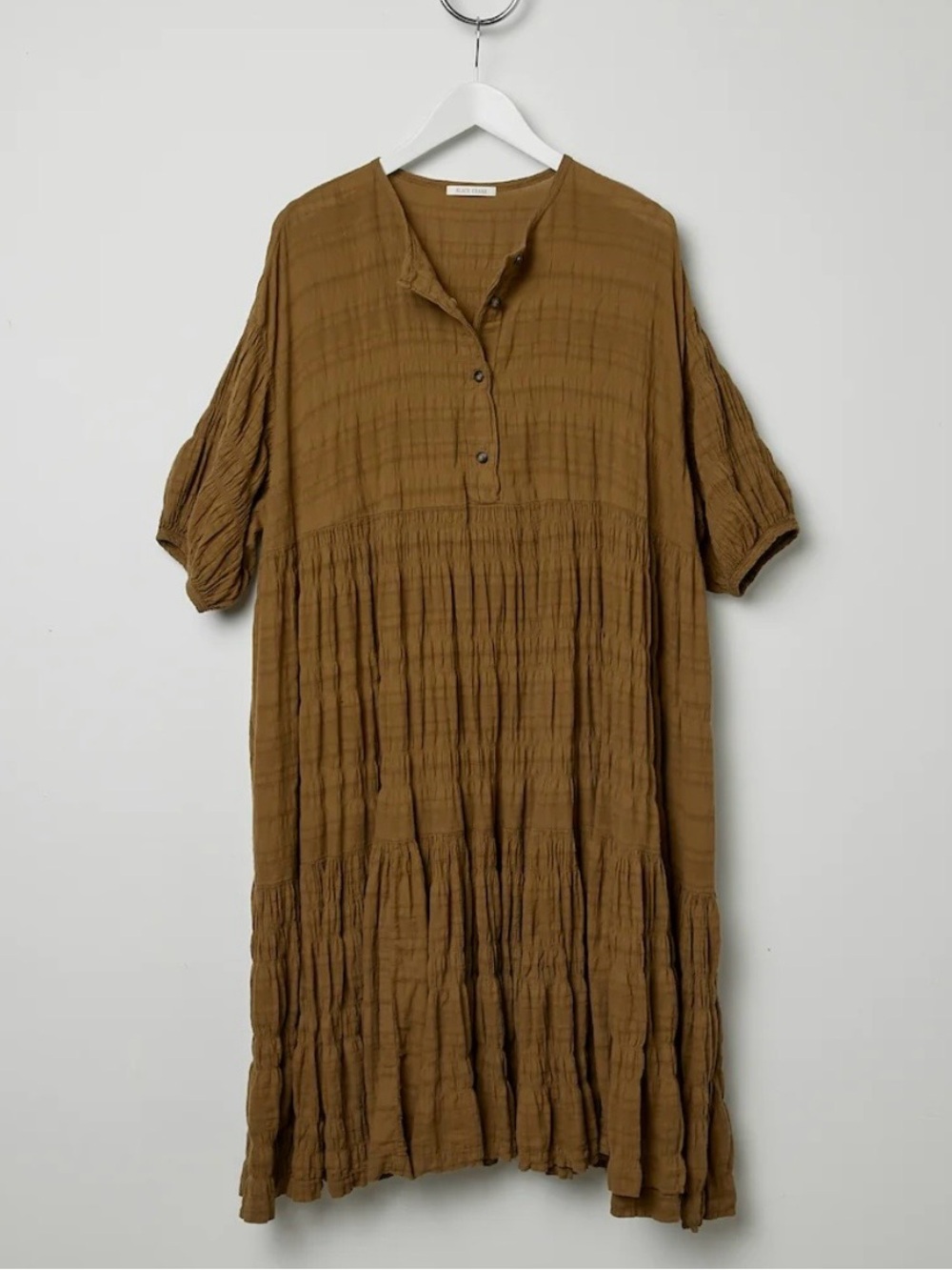 Black Crane Tent Dress in Nuts